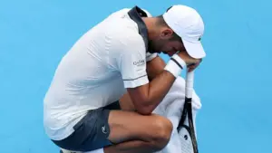 Djokovic’s medical malaise in Cincinnati exposes fraying edges of ageing great’s game